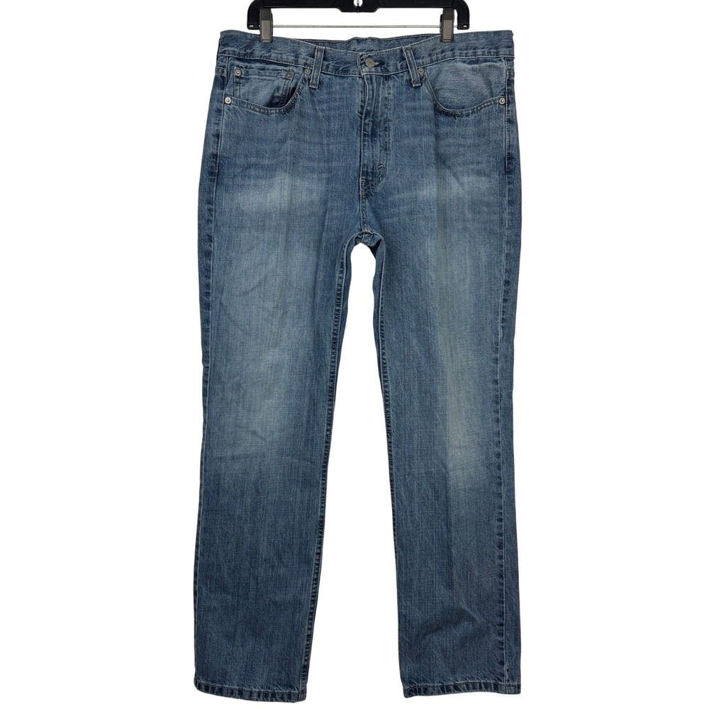 Levis 514 Straight Fit Jeans Mens 36x30 100% Cotton Medium Wash Blue Denim